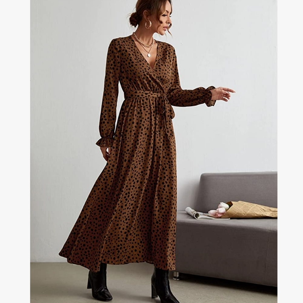 NWOT Long, Lightweight, Maxi Animal Spotted Dress